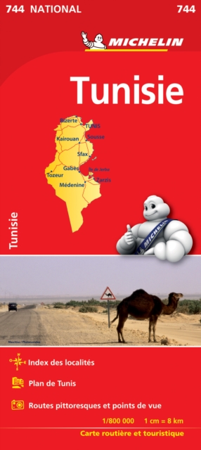 Tunisia - Michelin National Map 744 : Map, Sheet map, folded Book