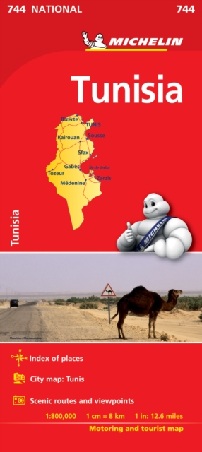 Tunisia - Michelin National Map 744 : Map, Sheet map Book