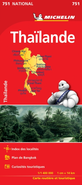 Thailand - Michelin National Map 751 : Map, Sheet map, folded Book
