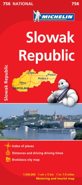 Slovak Republic - Michelin National Map 756 : Map, Sheet map, folded Book