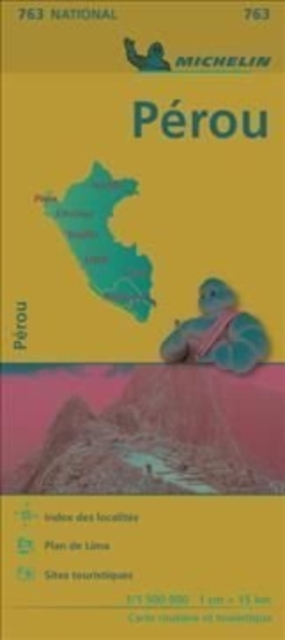 Peru - Michelin National Map 763, Sheet map, folded Book