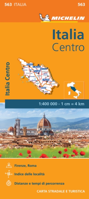 Italy Centre - Michelin Regional Map 563 : Map, Sheet map, folded Book