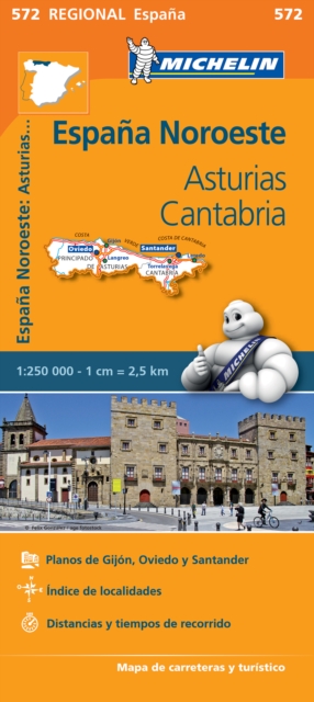 Asturias Cantabria - Michelin Regional Map 572 : Map, Sheet map, folded Book