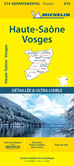 Haute-Saone  Vosges - Michelin Local Map 314 : Map, Sheet map, folded Book