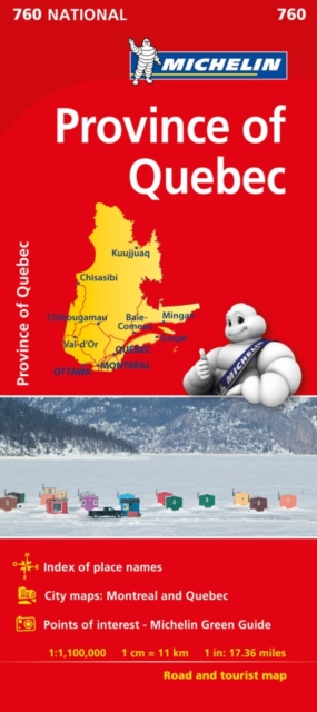 Quebec - Michelin National Map 760, Sheet map, folded Book