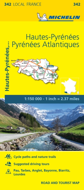 Hautes-Pyrenees, Pyrenees-Atlantiques - Michelin Local Map 342 : Map, Sheet map, folded Book