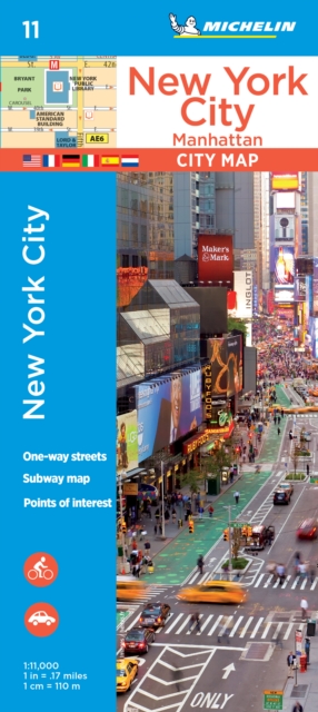 New York: Manhattan - Michelin City Plan 10 : City Plans, Sheet map, folded Book