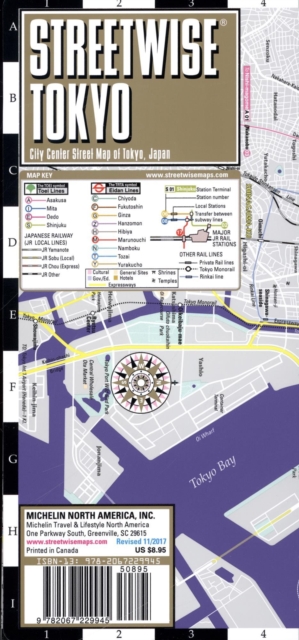 Streetwise Tokyo Map - Laminated City Center Street Map of Tokyo, Japan : City Plans, Sheet map, folded Book