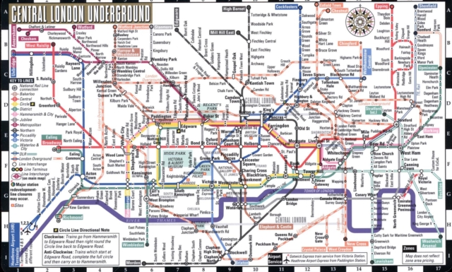 Streetwise London Underground Map - Laminated Map of the London Underground, England : City Plans, Sheet map Book