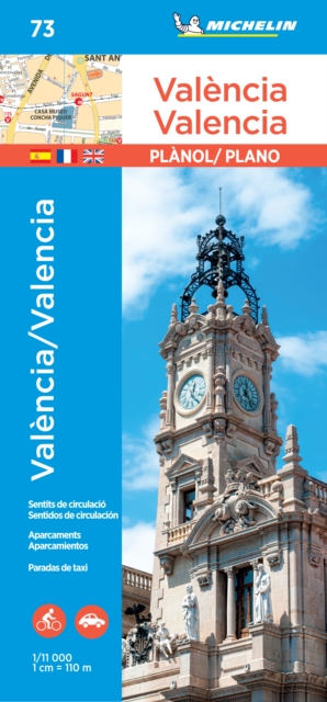 Valencia - Michelin City Plan 73 : City Plans, Sheet map, folded Book