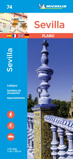 Sevilla - Michelin City Plan 74 : City Plans, Sheet map, folded Book