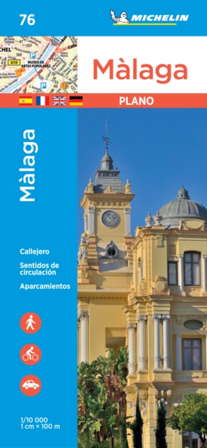 Malaga - Michelin City Plan 76 : City Plans, Sheet map, folded Book
