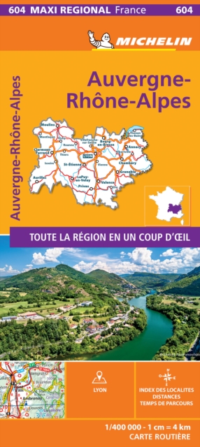 AUVERGNE-RHONE-ALPES, France - Michelin Maxi Regional Map 604 : Map, Sheet map Book