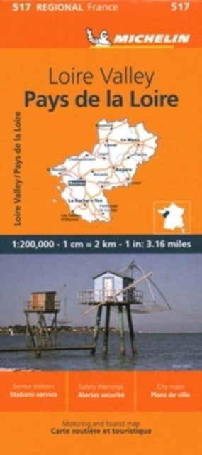 Pays de la Loire - Michelin Regional Map 517, Sheet map, folded Book