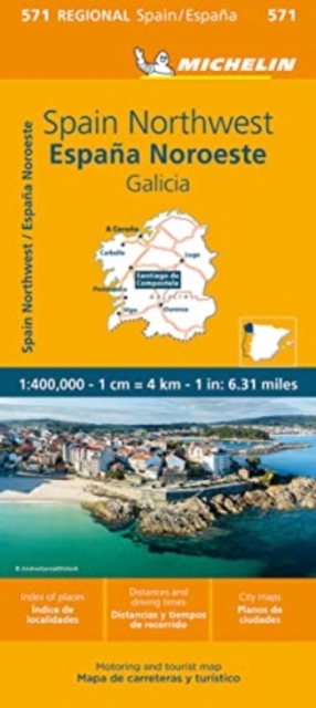 Galicia - Michelin Regional Map 571, Sheet map, folded Book