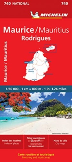 Maurice (Mauritius) - Michelin National Map 740, Sheet map, folded Book