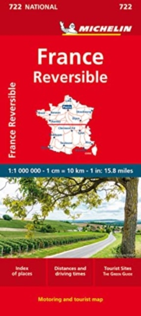 France - reversible - Michelin National Map 722, Sheet map, folded Book