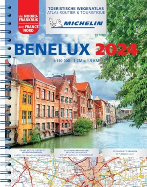 2024 Benelux & North of France - Tourist & Motoring Atlas, Spiral bound Book