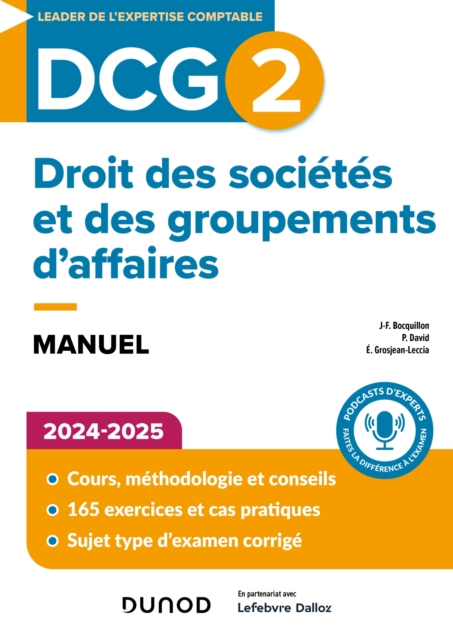 DCG 2 Droit des societes et des groupements d'affaires - Manuel 2024-2025 :  1, PDF eBook