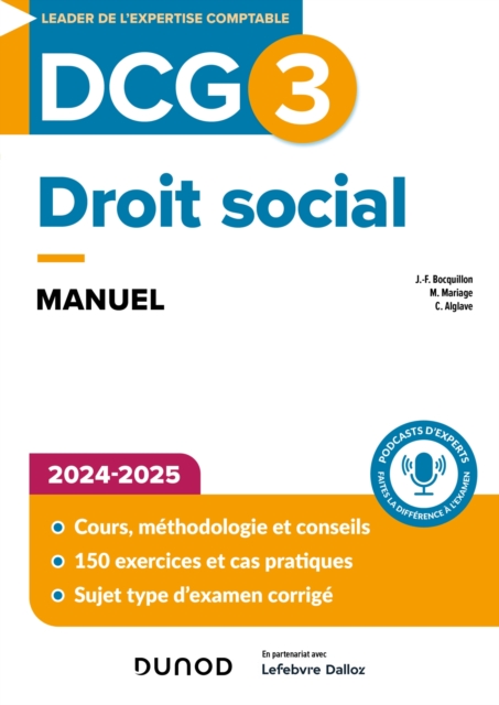 DCG 3 - Droit social - Manuel 2024-2025 : 0, PDF eBook