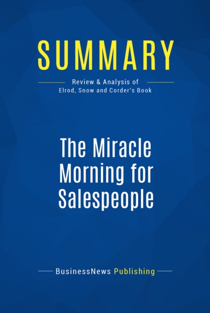 Summary: The Miracle Morning for Salespeople, EPUB eBook