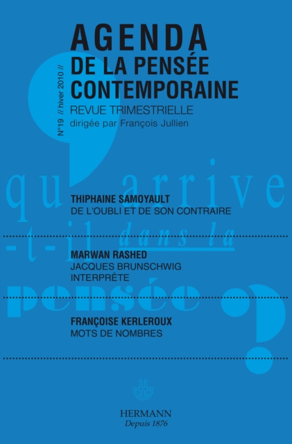 Agenda de la Pensee contemporaine, n(deg)19, PDF eBook