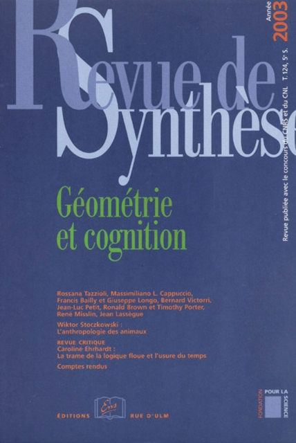 Geometrie et cognition, PDF eBook