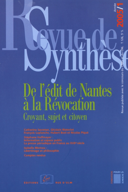 De l'edit de Nantes a la Revocation, PDF eBook