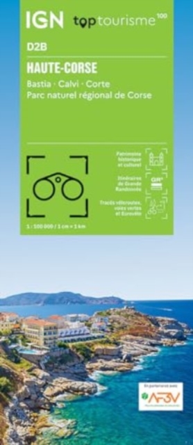Haute-Corse - Bastia Calvi Corte PNR Corse : D2B, Sheet map, folded Book