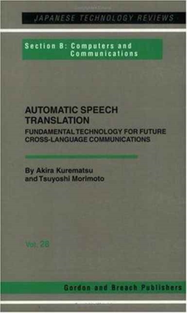 Automatic Speech Translation, Paperback / softback Book