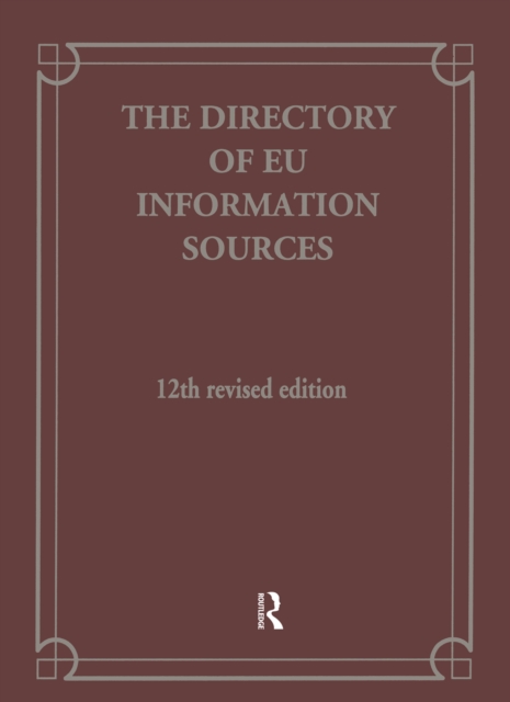 Directory Of EU Information Sources, Hardback Book