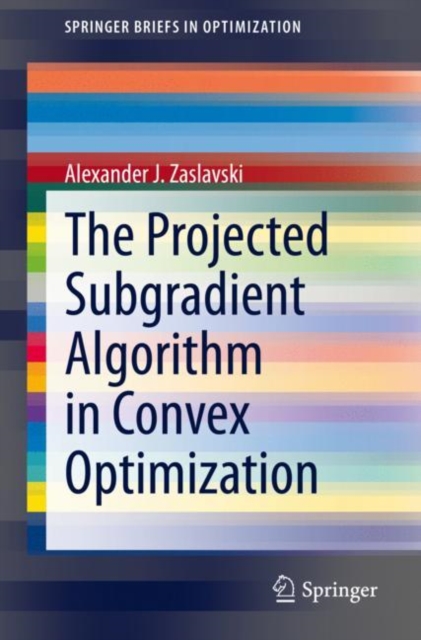 The Projected Subgradient Algorithm in Convex Optimization, Paperback / softback Book