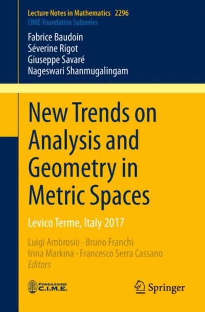 New Trends on Analysis and Geometry in Metric Spaces : Levico Terme, Italy 2017, Paperback / softback Book