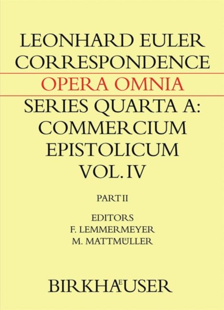 Correspondence of Leonhard Euler with Christian Goldbach : Volume 2, Hardback Book