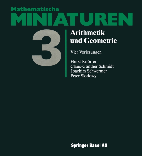 Arithmetik und Geometrie : Vier Vorlesungen, PDF eBook