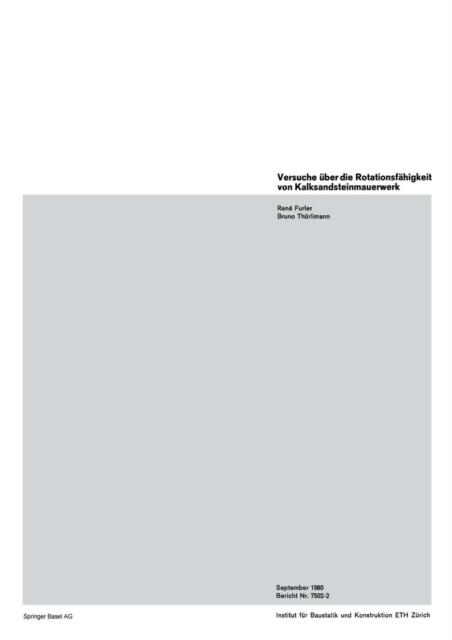 Versuche uber die Rotationsfahigkeit von Kalksandsteinmauerwerk, PDF eBook