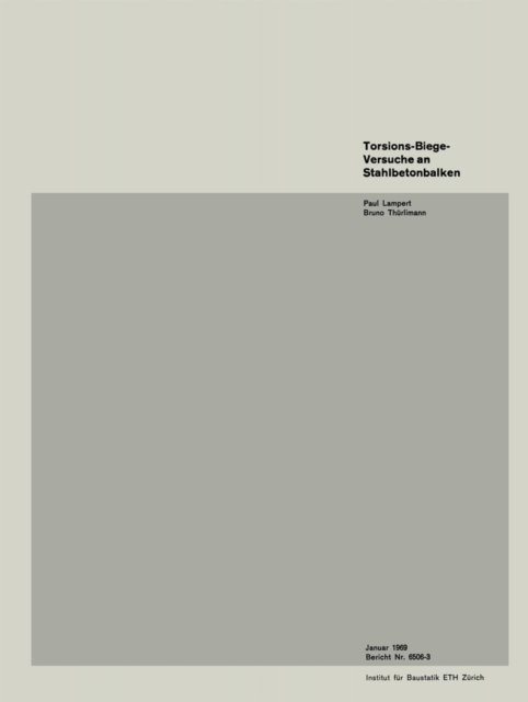 Torsions-Biege-Versuche an Stahlbetonbalken, PDF eBook