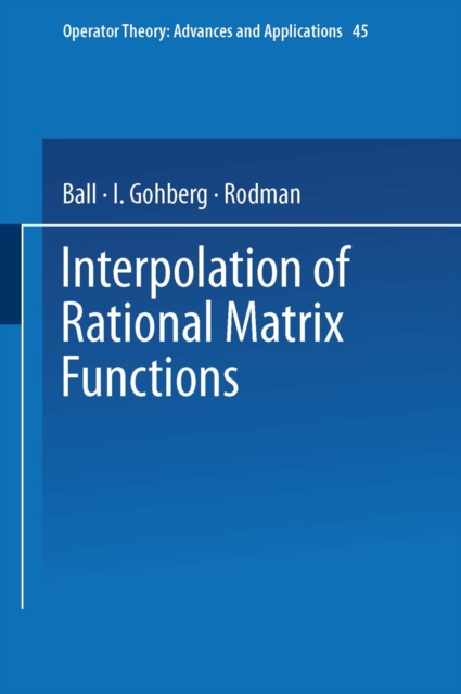 Interpolation of Rational Matrix Functions, PDF eBook
