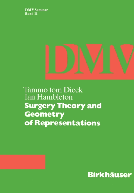 Surgery Theory and Geometry of Representations, PDF eBook