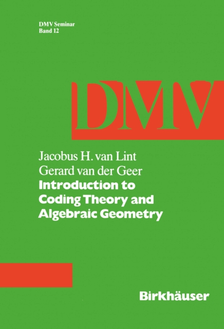 Introduction to Coding Theory and Algebraic Geometry, PDF eBook