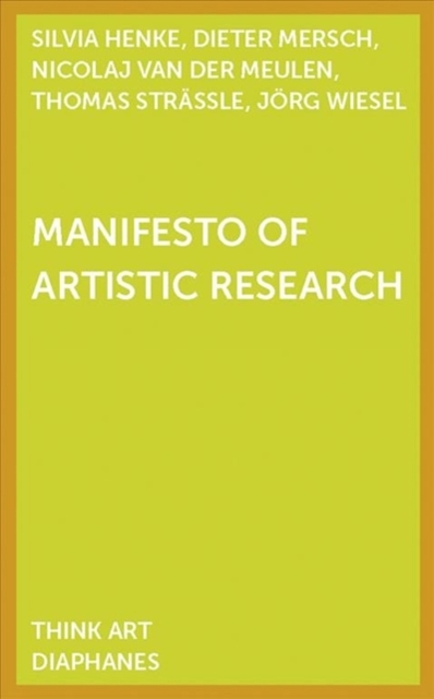 Manifesto of Artistic Research, Paperback / softback Book