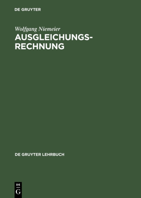 Ausgleichungsrechnung : Statistische Auswertemethoden, PDF eBook