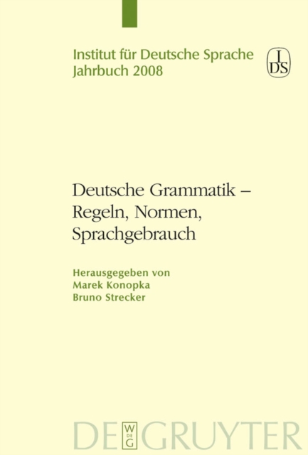 Deutsche Grammatik - Regeln, Normen, Sprachgebrauch, PDF eBook