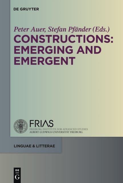 Constructions : Emerging and Emergent, PDF eBook