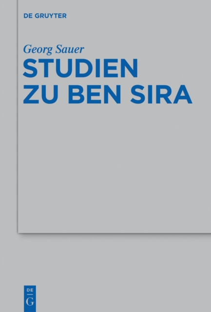Studien zu Ben Sira, PDF eBook