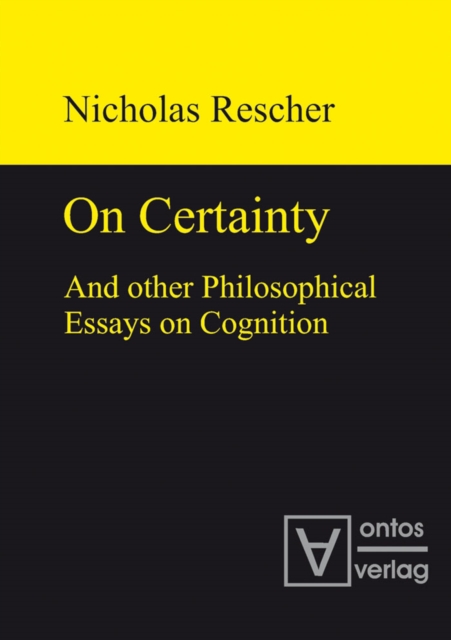 On certainty and other philosophical essays on cognition, PDF eBook