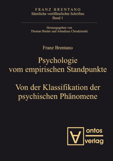 Psychologie vom empirischen Standpunkt. Von der Klassifikation psychischer Phanomene, PDF eBook