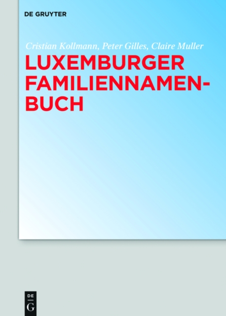 Luxemburger Familiennamenbuch, PDF eBook