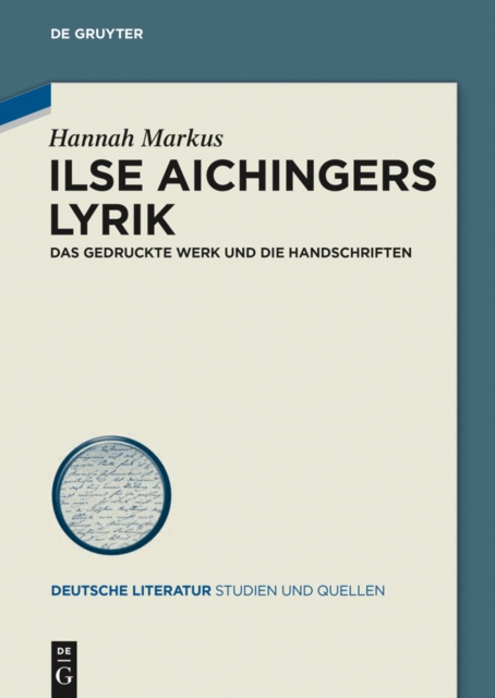 Ilse Aichingers Lyrik : Das gedruckte Werk und die Handschriften, PDF eBook