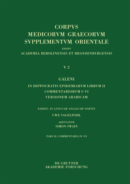 Galeni in Hippocratis Epidemiarum librum II commentariorum IV-VI versio Arabica et indices, EPUB eBook